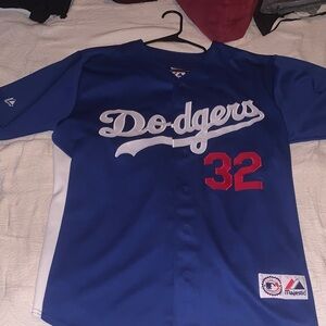 Majestic Dodgers Blue and White Jersey